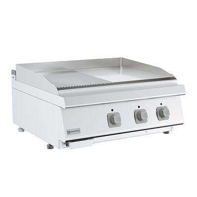 Electric Griddle Plate, Tabletop Model, 1/2 Smooth And 1/2 Grooved Plate - Virtus MS78FTRET 1