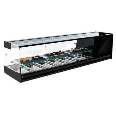 Sushi Vitrine | 4x GN 1/3 | Met extra glasplank | +1°/+5°C | Mastro SHSFR4I2S 1