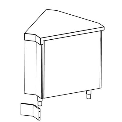 Snap-On Front Plinth For Internal Corner, 45°, Mastro SSZFAI45 1