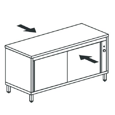 Verwarmde Doorgeefkast Met Schuifdeuren, 1300X600 Mm 1