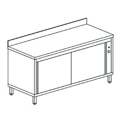 Mastro Verwarmde Werkbank Met Schuifdeuren, Met Opstand, 1600X600 Mm | STESA6016 1