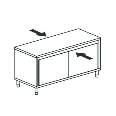 Vrijstaande Doorgeef Werkkast Met Schuifdeuren, 1300X700 Mm 1