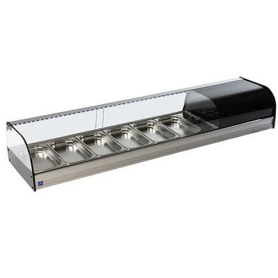 Gekoelde Tapasvitrine B=157cm | 6X Gn 1/3 | Zwart | Mastro TPFR6IA 1