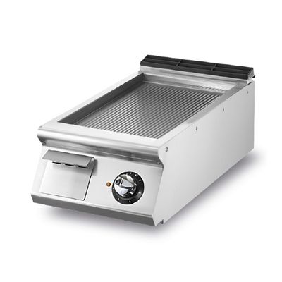 Mastro Bakplaat - Elektrisch - Tafelmodel - Geribbelde Verchroomde Plaat - V9040FTREVCRT 1