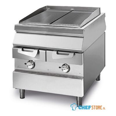 Gas Grill On Cabinet With Water Drawers, Surface of Cast-Iron Meat/ Fish, Virtus VS11080GRACQG 1