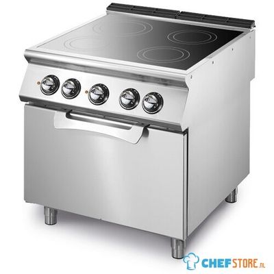 Mastro Ceramische Plaat Op Statische Electrische Oven Gn 2/1, 4 Kookdelen | VS9080CFVE 1