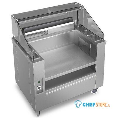 Moving Show Pasta 1115 mm With Integrated Pasta Cooker 24 Liters and Air Intake, Virtus VSSP110 1