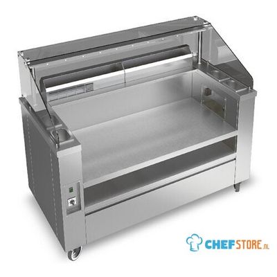 Moving Show Pasta 1515 mm With Integrated Pasta Cooker 24 Liters and Air Intake, Virtus VSSP150 1