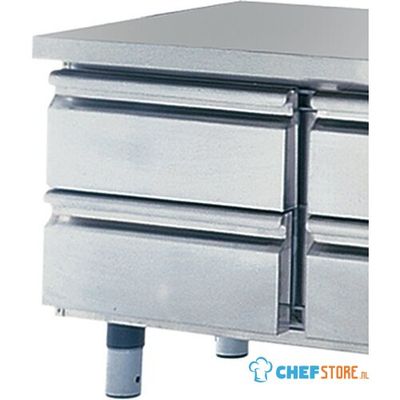 Drawers Kit 2x 1/2 For Refrigerated Undercounters 700 Mm, H=100 mm, Mastro Z/CU700 1