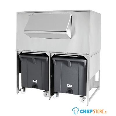 Ijsblokjesbak Met 2 Karren Voor Bac0008, Capaciteit 300 Kg + 2X 108 Kg 1