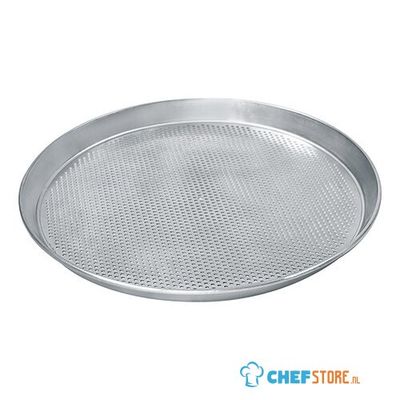 Round Tray For Pizzas ø 280 mm In Aluminium, Perforated ø 3 mm, virtus Z/SPTF2825 1