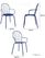 Bolero HZ359 Adeline Armstoelen Donkerblauw (4 stuks) 5