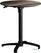 Feros 110101270 X Cross - In hoogte verstelbaar zwart tafelonderstel + Tropical Wood HPL Tafelblad Ø70 cm