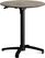 Feros 110101370 X Cross - In hoogte verstelbaar zwart tafelonderstel + Moonstone HPL Tafelblad Ø70 cm