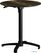 Feros 110101470 X Cross - In hoogte verstelbaar zwart tafelonderstel + Riverwashed Wood HPL Tafelblad Ø70 cm