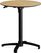 Feros 110101770 X Cross - In hoogte verstelbaar zwart tafelonderstel + Teak wood HPL Tafelblad Ø70 cm