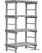 308.261 REA Grey Eurostelling 4 schappen 1200(l)x600(d)x1750(h)mm