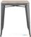 Bolero HZ813 Bistro Eettafel met Lattenblad van Mangohout en Donkergrijze Poot 650mm 2