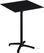 Feros 111031077 X Cross - Bartafel onderstel zwart + Zwart HPL Tafelblad 70x70 cm