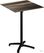 Feros 111031277 X Cross - Bartafel onderstel zwart + Tropical Wood HPL Tafelblad 70x70 cm