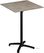 Feros 111031377 X Cross - Bartafel onderstel zwart + Moonstone HPL Tafelblad 70x70 cm