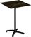 Feros 111031477 X Cross - Bartafel onderstel zwart + Riverwashed Wood HPL Tafelblad 70x70 cm