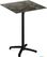 Feros 111031577 X Cross - Bartafel onderstel zwart + Galaxy Marble HPL Tafelblad 70x70 cm