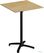 Feros 111031777 X Cross - Bartafel onderstel zwart + Teak wood HPL Tafelblad 70x70 cm