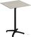 Feros 111031877 X Cross - Bartafel onderstel zwart + Sand stone HPL Tafelblad 70x70 cm