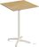 Feros 119091777 X Cross - Bartafel onderstel zand + Teak wood HPL Tafelblad 70x70 cm