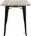 Bolero HZ810 Bistro Eettafel met Mangohouten Lattenblad en Zwarte Poot 1200mm 3