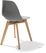 Essentials Keeve Stoel Grijs, Berkenhouten Frame en Kunststof Zitting, 47x53x83cm (LxBxH), 505F01SG 2