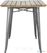 Bolero HZ811 Bistro Eettafel met Lattenblad van Mangohout en Donkergrijze Poot 1200mm 3