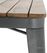 Bolero HZ813 Bistro Eettafel met Lattenblad van Mangohout en Donkergrijze Poot 650mm 5