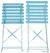 Bolero stalen opklapbare stoelen turquoise | GK982 5