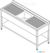 Maxima Spoeltafel - 160 X 60 cm - 1 Wasbak - incl. Spatrand en Onderschap - 09393955