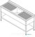 Maxima Spoeltafel - 140 X 70 cm - 1 Wasbak - incl. Spatrand en Onderschap - 09393959