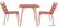 Bolero Terracotta Gelateerde Stalen Zijstoelen (4 Stuks) - CK063 6