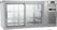 Gebaksvitrine Tafelmodel | B=111cm | 2 niveau's | Schuifdeuren | Combisteel | 7450.0600