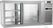 Gebaksvitrine Tafelmodel | B=111cm | 2 niveau's | Schuifdeuren | Combisteel | 7450.0600 2