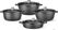 HENDI 611012 Braadpan met antiaanbaklaag, , 4,3 Liter, Zwart, 425x332x(H)70mm 4