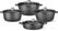 HENDI 611036 Braadpan met antiaanbaklaag, , 7,5 Liter, Zwart, 387x310x(H)130mm 4
