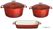 Vogue Gietijzeren Kookgerei 3-Schotel Set - rood - SA727 2