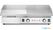 HENDI 154991 Bakplaat, half vlak, half geribbeld, , Budget Line, 400V/4400W, 720x460x(H)241mm