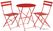 Bolero stalen opklapbare stoelen rood | GH555 4