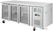 UA069 Polar U-Series 3-deurs koelwerkbank met glazen deuren 2