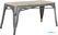 Bolero HZ817 Bistro Bank met Mangohouten Latten en Donkergrijze Poten 850mm (2 stuks)