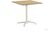Feros 110151777 X Cross - In hoogte verstelbaar zand tafelonderstel + Teak wood HPL Tafelblad 70x70 cm