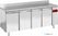 Diamond " Wand " Koelwerkbank, Geforceerd, 4 deuren GN 1/1, 550 liter (zonder groep) - TS4N/HA