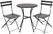 Bolero Stalen Tuinset Zwart (tafel en Twee Stoelen) - SA658